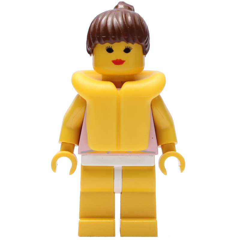 Lego Res-Q Woman, Pink Swimsuit, Yellow Life Vest