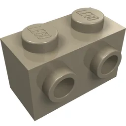 Brick Special 1 x 2 with 2 Studs on 1 Side / Dark Tan