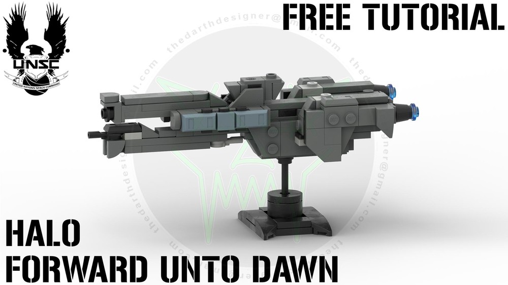 Lego HALO | Forward Unto Dawn - 1:3500 Scale - FREE TUTORIAL Video