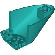 Lego Aircraft Fuselage Curved Aft Section 6 x 10 Bottom, Pinholes / Dark Turquoise