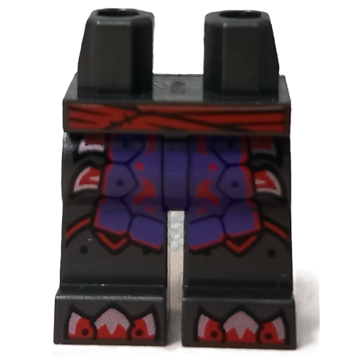 Lego Hips and Pearl Titanium Legs with Red Belt, Dark Purple Armor, Red Trim, Silver Claws print