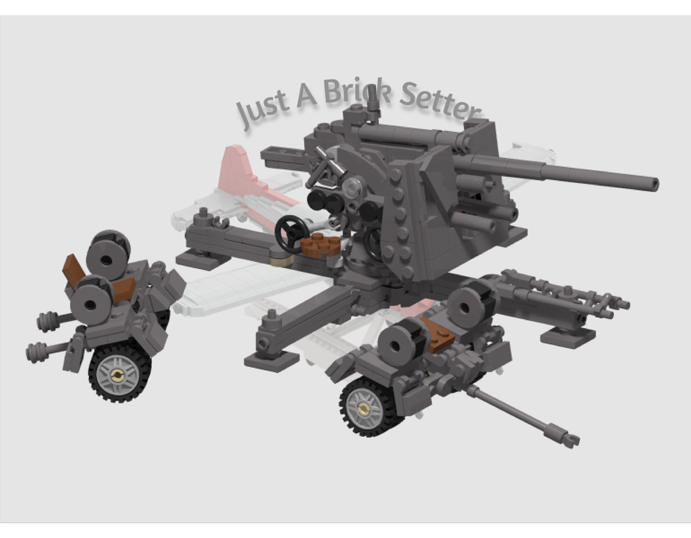 Lego Flak 88 with special trailer 202 grey