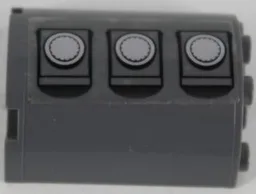 Cylinder Half 2 x 4 x 4 with 3 Gas Tank Hatches Pattern Model Left Side (Sticker) - Set 7683