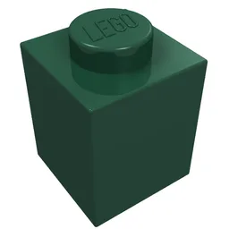 Brick 1 x 1 / Dark Green