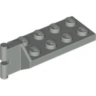 Hinge Plate 2 x 4 with Articulated Joint - Male / Light Gray