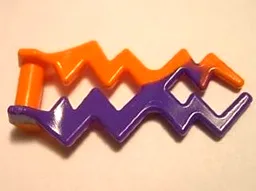 Wave / Lightning Angular, Double with Marbled Dark-Purple Pattern