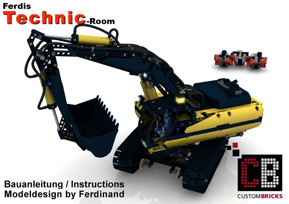 Lego RC crawler Excavator with Pneumatic