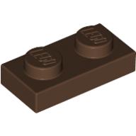 Lego Plate 1 x 2 / Brown