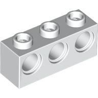 Lego Technic Brick 1 x 3 [3 Pin Holes] / White