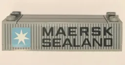 Stickered Assembly 8 x 2 x 1 2/3 with Maersk Sealand Logo Pattern on Both Sides (Stickers) - Sets 10152-1 / 10152-2