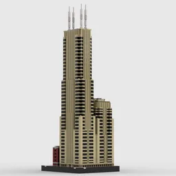 Franklin Center at 1/650th scale