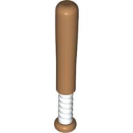 Lego Sports Baseball Bat 4L with Medium Nougat Print / White