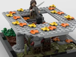 Aragorn Vs Uruk Hai on Amon Hen Diorama MOC