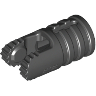 Lego Hinge Cylinder 1 x 2 Locking with 2 Click Fingers and Axle Hole, 9 Teeth / Black
