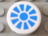 Tile, Round 2 x 2 with Blue Propeller Pattern (Sticker) - Set 8118