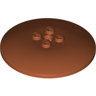 Lego Dish 6 x 6 Inverted (Radar) with Solid Studs / Dark Orange