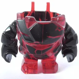 Body Rock Monster - Torso/Legs with Black Arms Assembly / Trans-Red