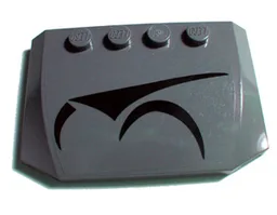 Wedge 4 x 6 x 2/3 Triple Curved with Magna Guard Symbols Left Pattern (Sticker) - Set 7673