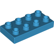 Lego Duplo Plate 2 x 4 / Dark Azure