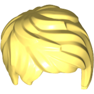 Lego Hair Short Tousled with Side Part / Bright Light Yellow