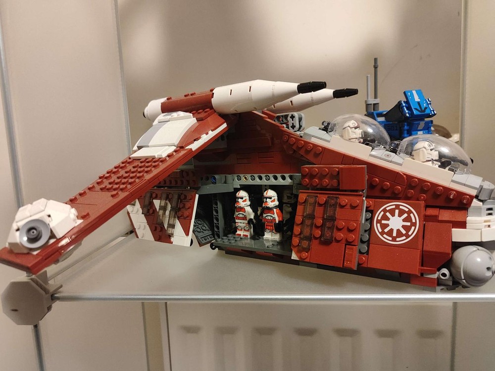 Lego Coruscant Guard Gunship door and bubble turret mod