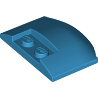 Lego Brick Round 3 x 4 x 2/3 Triple Curved with 2 Sunk Studs / Dark Azure