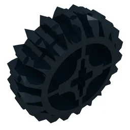 Technic Gear 20 Tooth Double Bevel with Axle Hole Type 1 [+ Opening] / Black