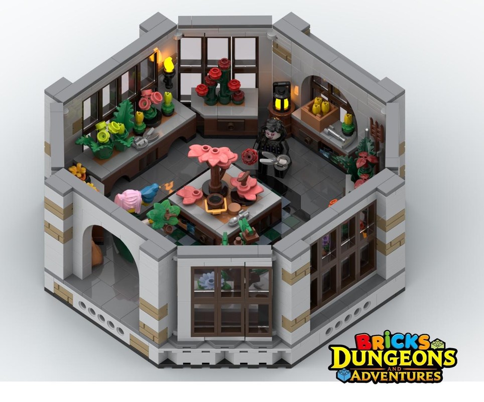 LEGO Castle The Botanical Garden Instructions (PDF), Lady Vampire and Druid figurine, Bricks Dungeons and Adventures