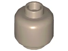 Minifigure, Head (Plain) / Dark Tan