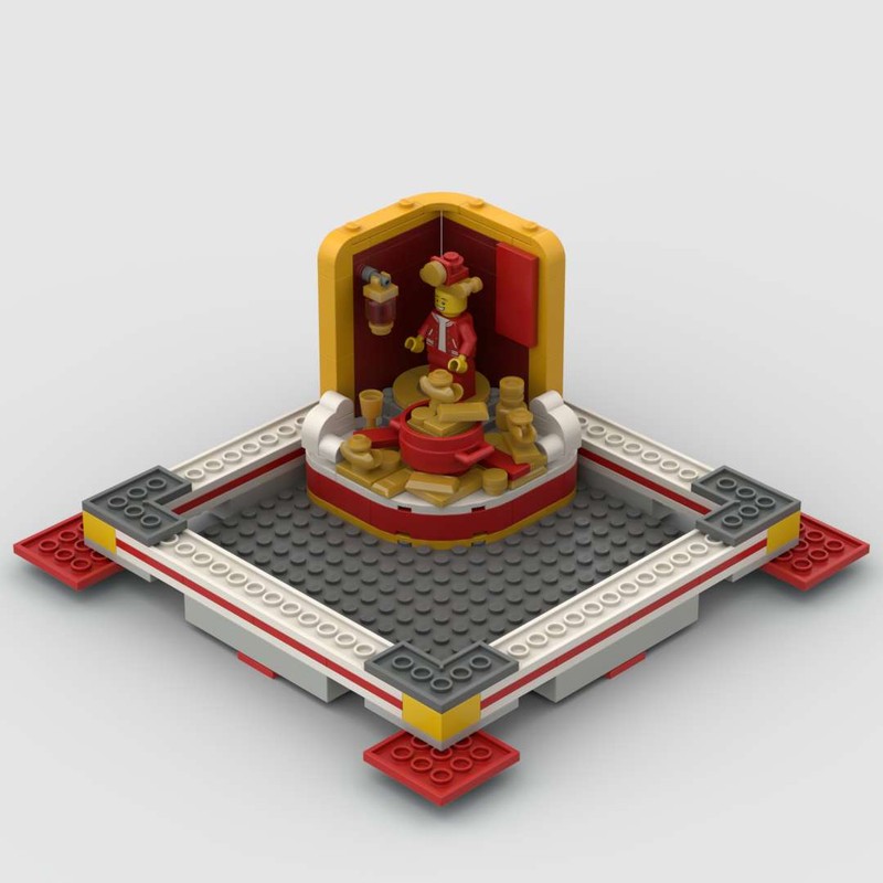 Lego Scene 6--Welcome the God of wealth --Fit For Lunar New Year Traditions Frame
