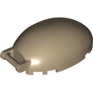 Lego Windscreen 6 x 4 x 2 1/3 Bubble Canopy with Handle / Dark Tan