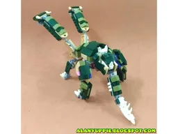 Transformers two-headed dragon using LEGO Creator set 31121: Crocodile