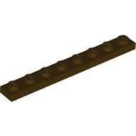 Lego Plate 1 x 8 / Dark Brown