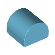 Lego Brick Curved 1 x 1 x 2/3 Double Curved Top, No Studs / Medium Azure