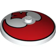 Dish 4 x 4 Inverted [Radar] with Red Rebel Loge Print