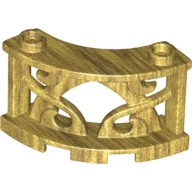 Fence Decorative 3 x 3 x 2 Quarter Round with 2 Studs / Pearl Gold