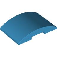 Lego Brick Curved 4 x 6 Double, 2 x 4 Cutout / Dark Azure
