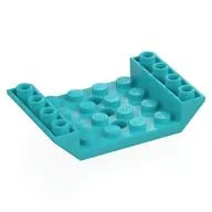Brick Sloped Inverted 45° 6 x 4 Double with 4 x 4 Recessed and 3 Holes / Medium Azure