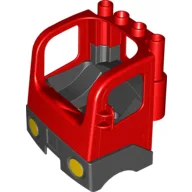 Duplo Truck Semi-Tractor Cab with Black Base / Red
