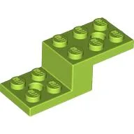 Bracket 5 x 2 x 1 1/3 with Holes, Pin Bottom / Lime