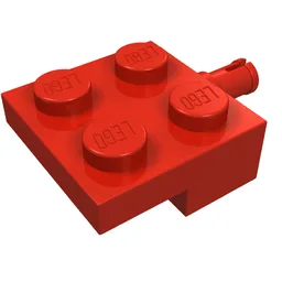 Plate Special 2 x 2 with Wheel Holder / Red
