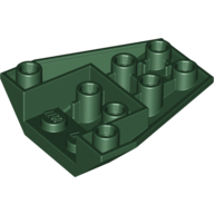 Lego Brick Wedged, Sloped Inverted 4 x 4 Triple [4 Connections between Front Studs] / Dark Green