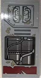 Slope, Curved 4 x 2 with SW Hoses and Vent Pattern 1 (Sticker) - Set 75202