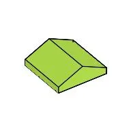 Brick Sloped 33° 2 x 2 Double / Lime