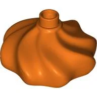 Duplo Cake Swirl Decoration with Top Stud / Reddish Orange