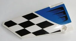 Technic, Panel Fairing #17 Large Smooth, Side A with Air Intake and Checkered Black and White Pattern (Sticker) - Set 42045