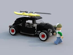 VW Beetle Volksrod Minifigure size