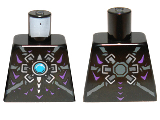 Lego Torso Armor with Dark Bluish Gray Belts, Star and Blue Round Jewel (Chi) Pattern