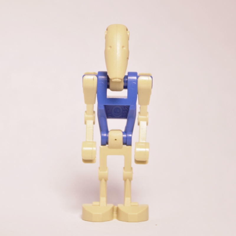 Lego Battle Droid Pilot, Blue Torso, Two Bent Arms