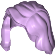 Lego Hair Mid-Length with Part over Front of Right Shoulder / Lavender